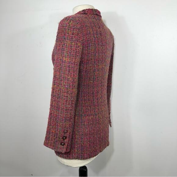 Chanel 1998 Fall Collection Pink Tweed Vintage Blazer Jacket FR 38 US 6 - Picture 7 of 14